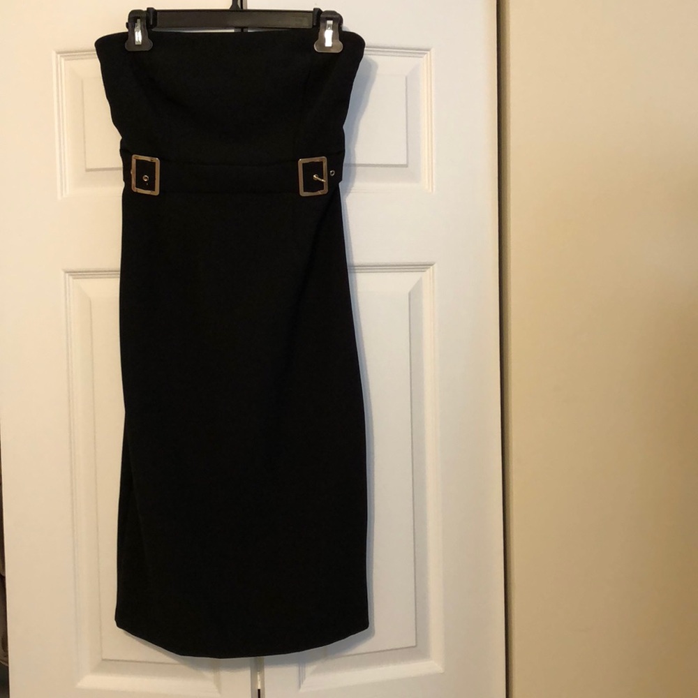 River Island Black strapless dress!